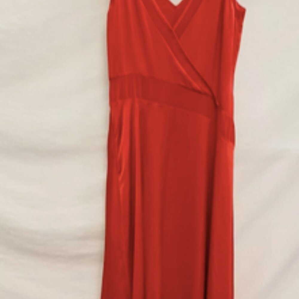 Designer Ramy Brook Midi Length Red Dress - Picture 3 of 16